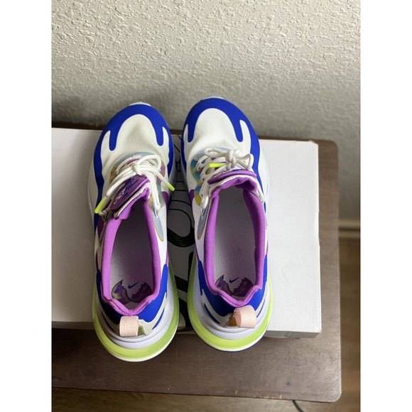 Nike Air Max 270 React‎ Easter White Berry Royal CW0630-100 Men's Size 9.5 - Picture 5 of 6